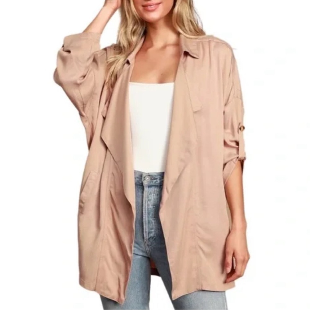 LuLu’s draped oversized lightweight jacket‎ Sz XS